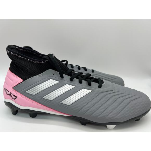adidas Women's Predator 19.3 FG Soccer Cleats F97528 Grey/Pink Size 12 NWT - Picture 1 of 16